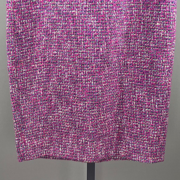 NEW J Crew Skirt Womens 14 pink purple tweed woven pencil preppy colorful italy - Picture 3 of 12